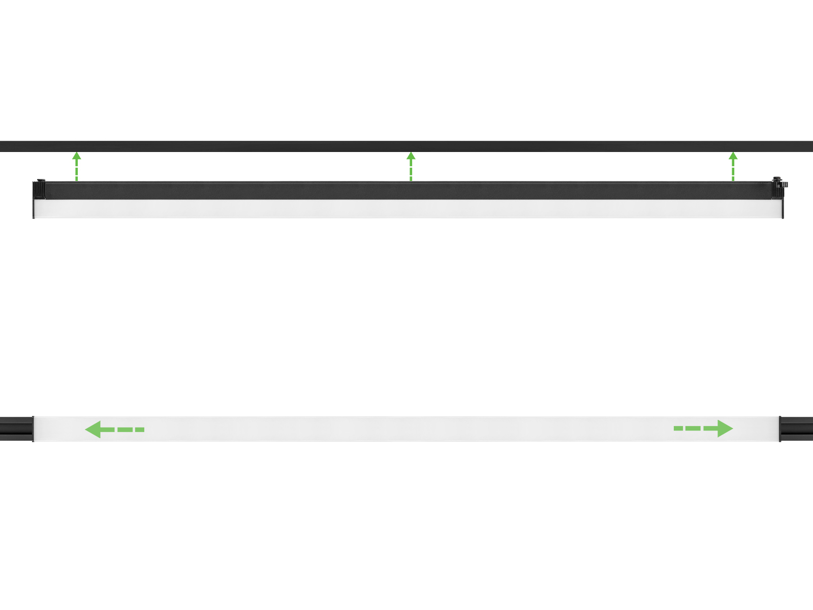 Lampa szynowa LED Emma 120cm 50W 4000K czarna 1F